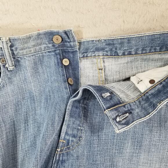 Levi's 501 jeans men's 36x32 original button fly regular fit blue denim pants - Picture 4 of 12